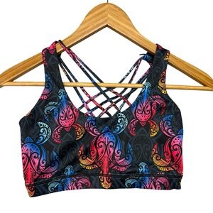 CVG Constantly Varied Gear Sports Bra Small Multi Color Sea Turtle  Low Impact